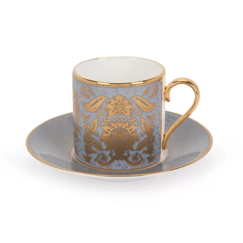 Cups & Saucers | Royal Collection Shop Acanthus Grey Coffee Cup And Saucer