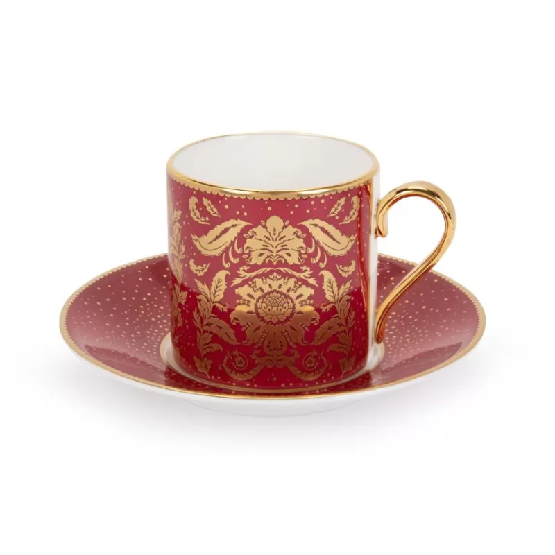 Cups & Saucers | Royal Collection Shop Acanthus Pink Coffee Cup And Saucer