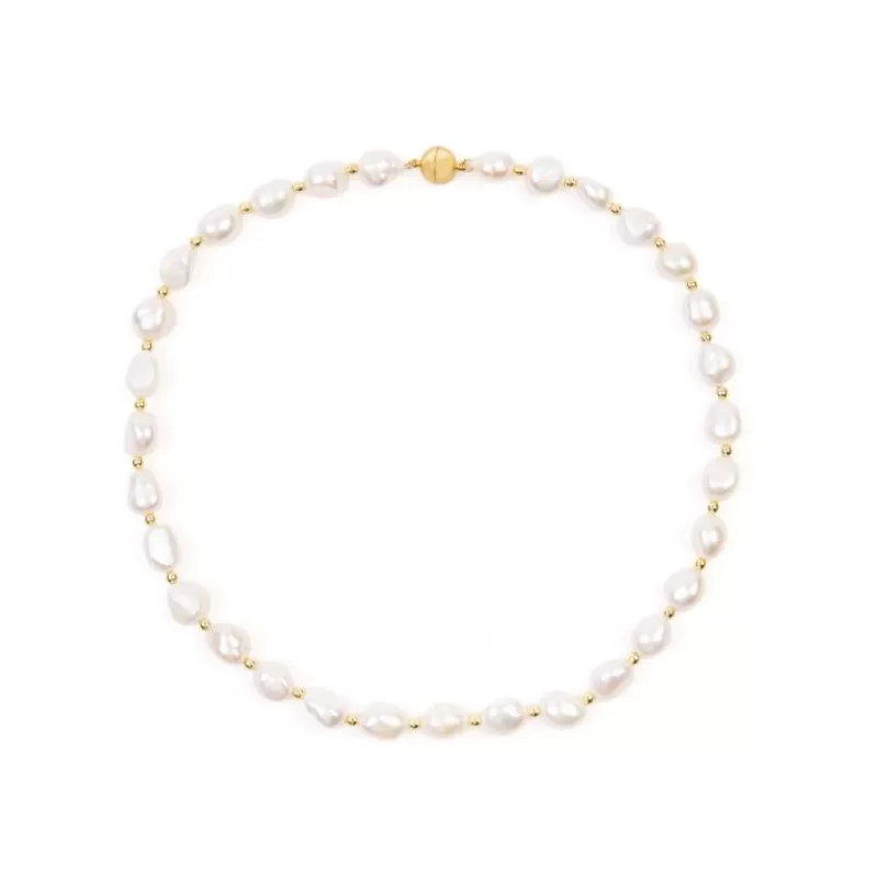 Necklaces | Royal Collection Shop Baroque Pearl And Gold Bead Necklace