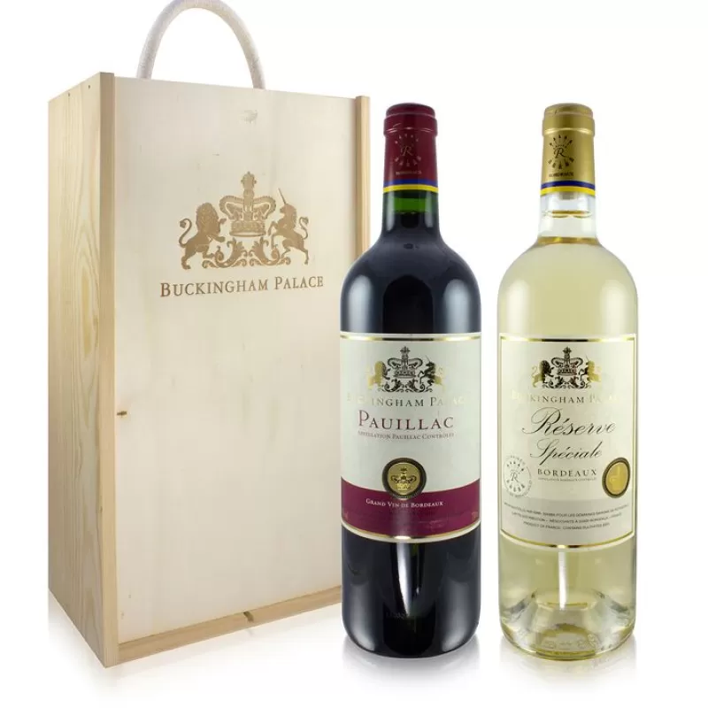 Wine & Spirits | Royal Collection Shop Buckingham Palace Claret & Reserve Blanc Wine Gift Set