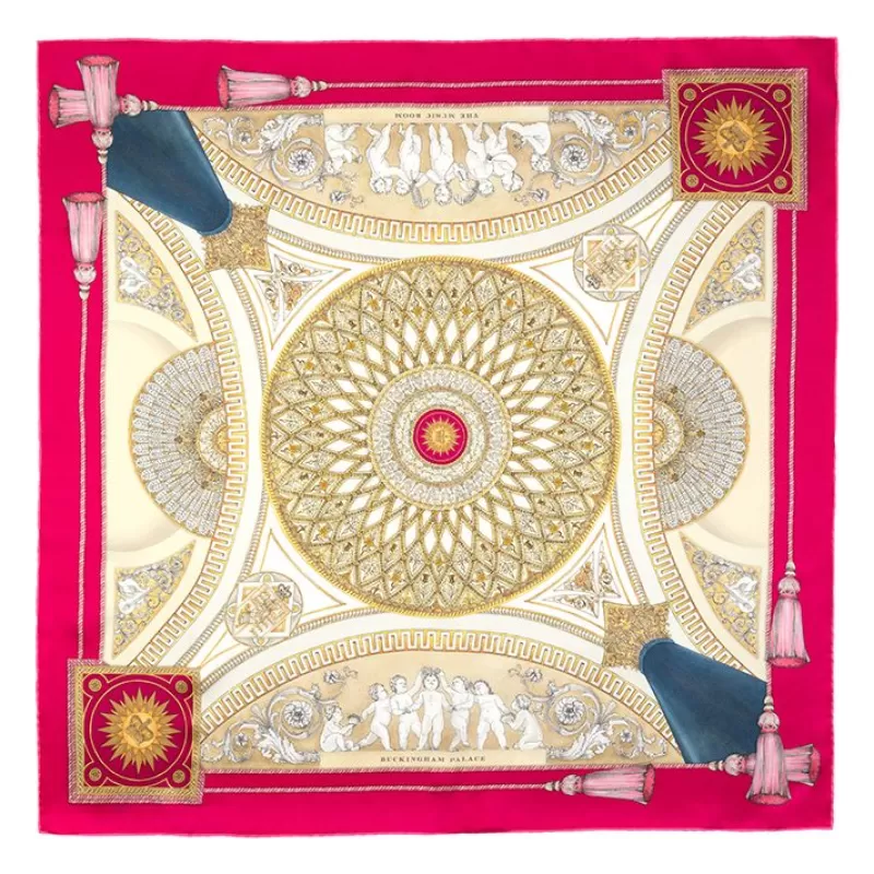 Scarves | Royal Collection Shop Buckingham Palace Music Room Silk Scarf