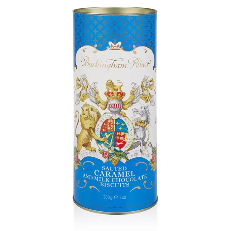 Biscuits | Royal Collection Shop Buckingham Palace Salted Caramel And Chocolate Biscuit Tube