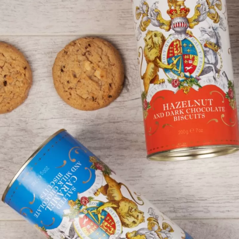 Biscuits | Royal Collection Shop Buckingham Palace Salted Caramel And Chocolate Biscuit Tube