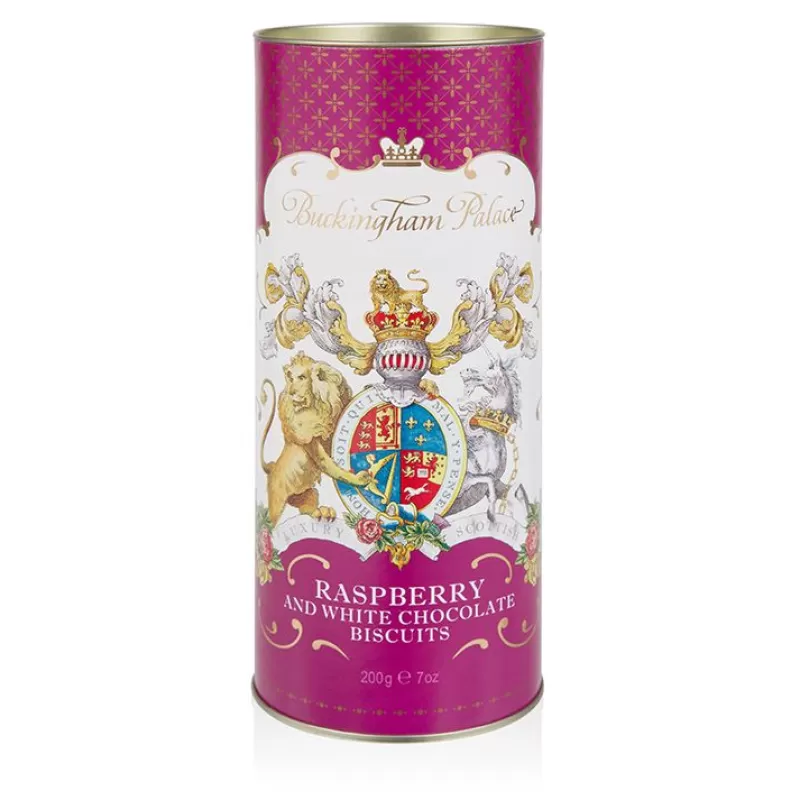 Biscuits | Royal Collection Shop Buckingham Palace White Chocolate And Raspberry Biscuit Tube