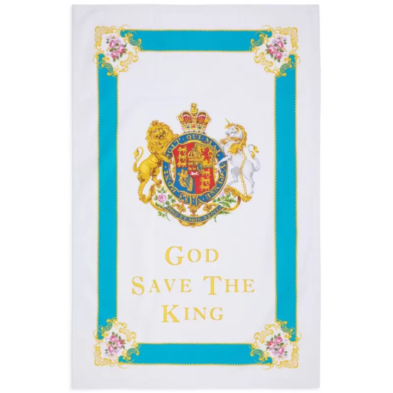 His Majesty The King'S 75Th Birthday | Royal Collection Shop Coat Of Arms Tea Towel