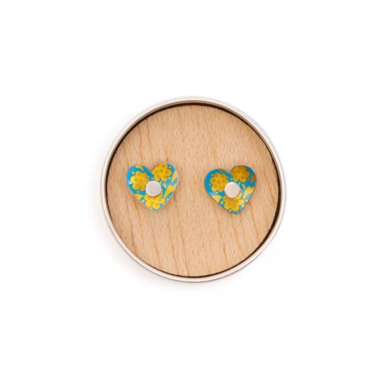 Earrings | Royal Collection Shop Coat Of Arms Tin Heart Stud Earrings