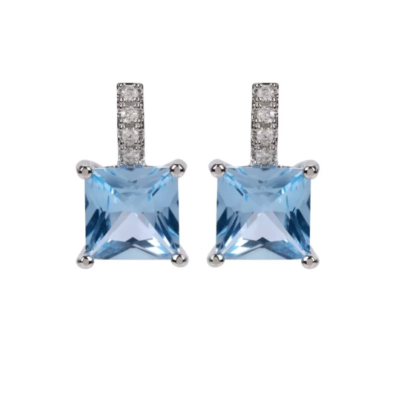 Earrings | Royal Collection Shop Crystal Square Drop Earrings