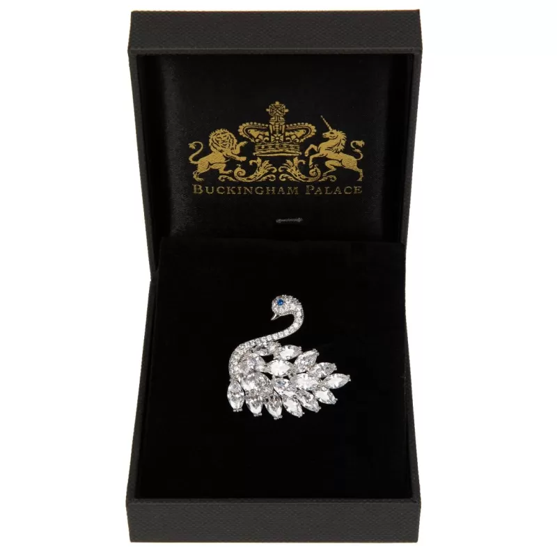 Brooches | Royal Collection Shop Crystal Swan Brooch