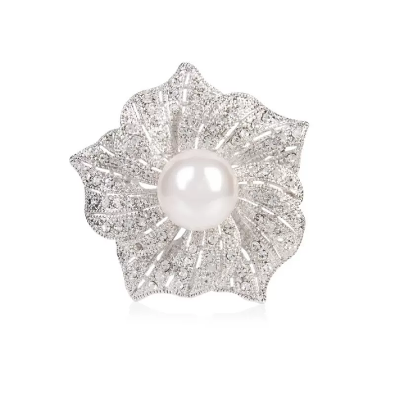 Brooches | Royal Collection Shop Flower With Pearl Brooch