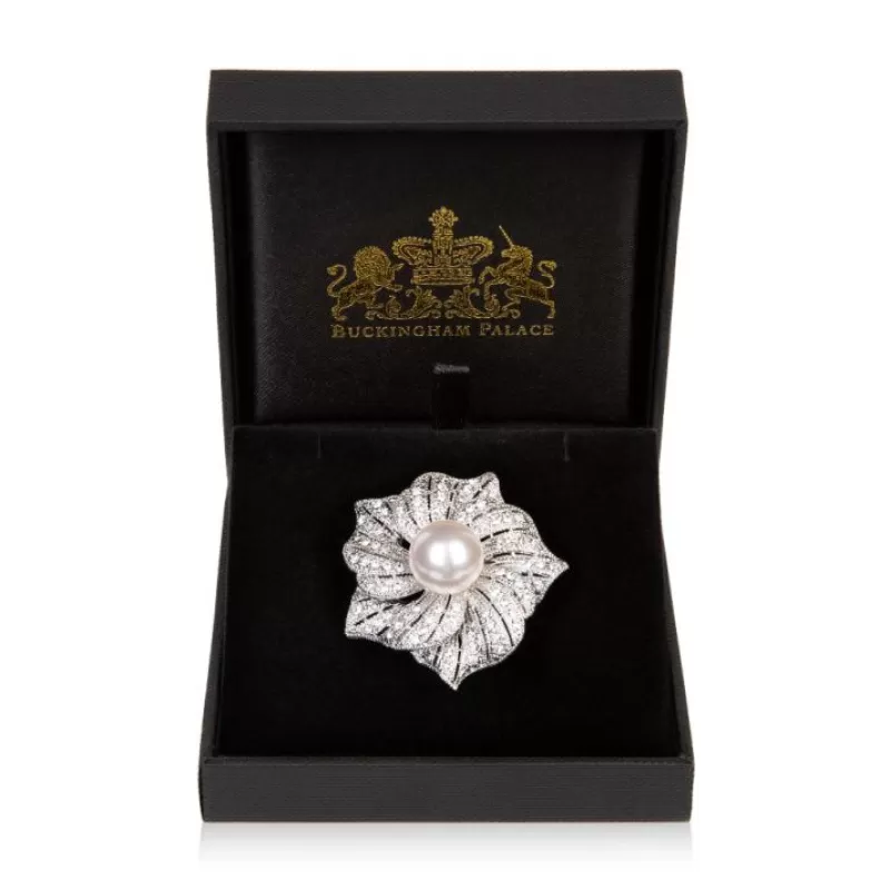 Brooches | Royal Collection Shop Flower With Pearl Brooch