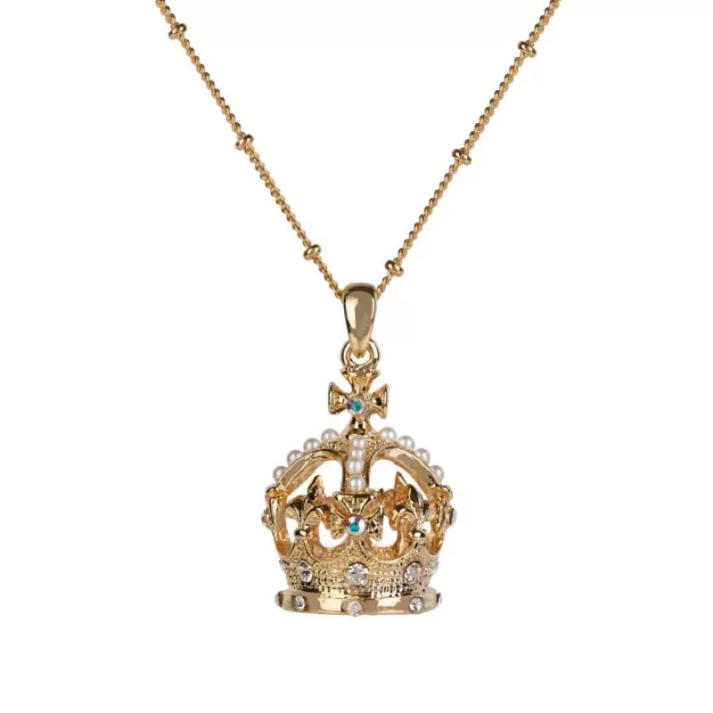 Necklaces | Royal Collection Shop Gold Crown Necklace