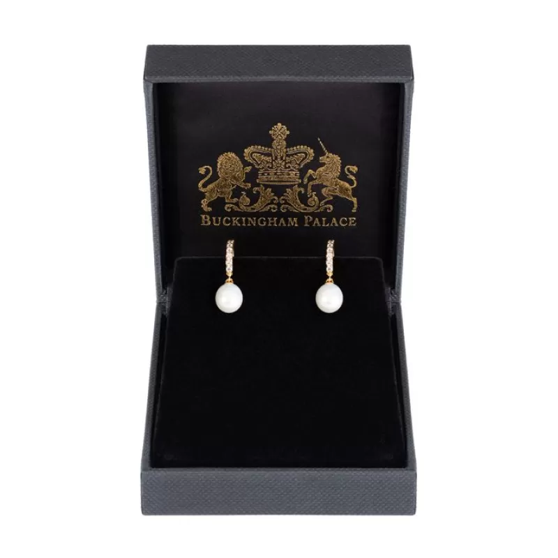Earrings | Royal Collection Shop Gold Pearl Earrings