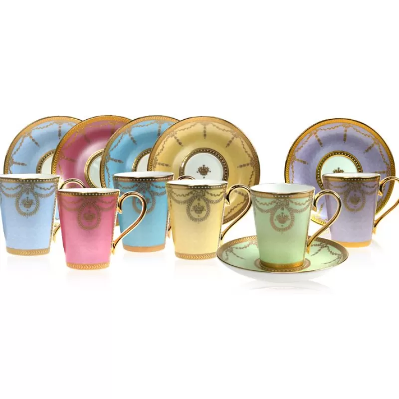 Cups & Saucers | Royal Collection Shop Imperial Russian Coffee Cup And Saucer Set