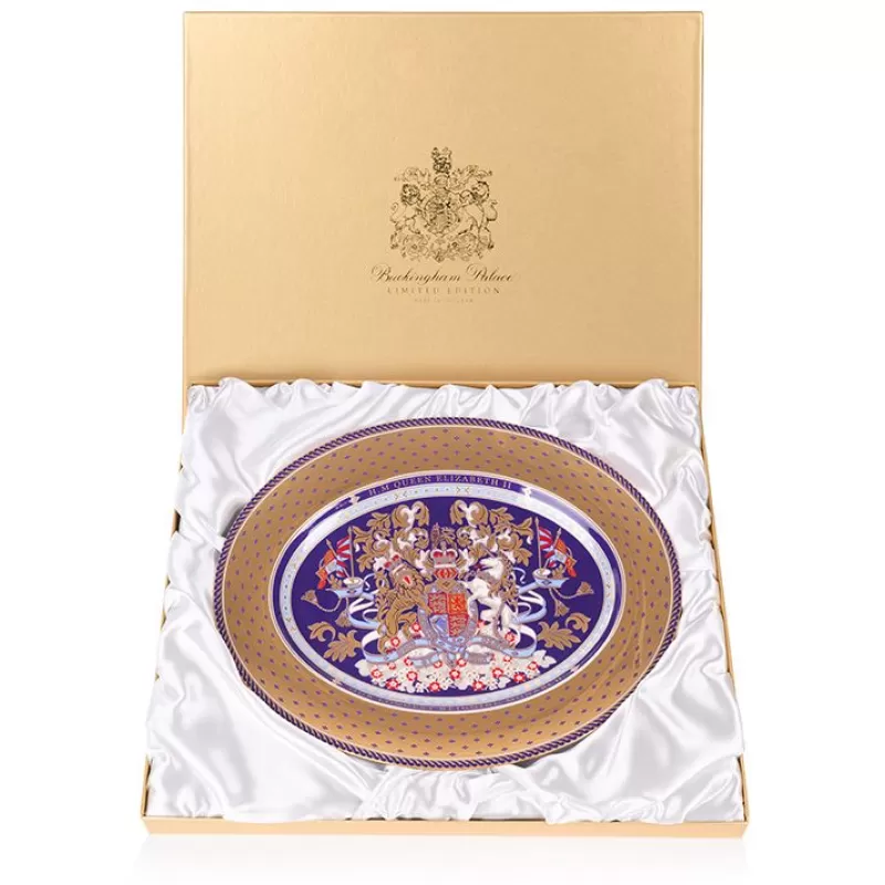 Plates & Bowls | Royal Collection Shop Longest Reigning Monarch Oval Charger