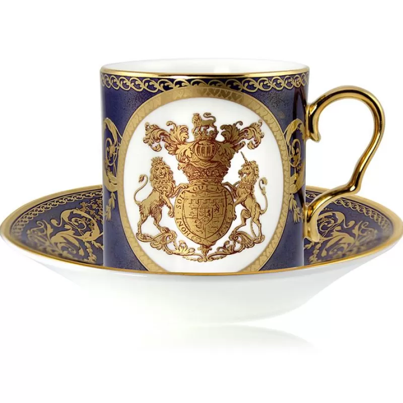 Cups & Saucers | Royal Collection Shop Lustre Cobalt Coffee Cup And Saucer Set
