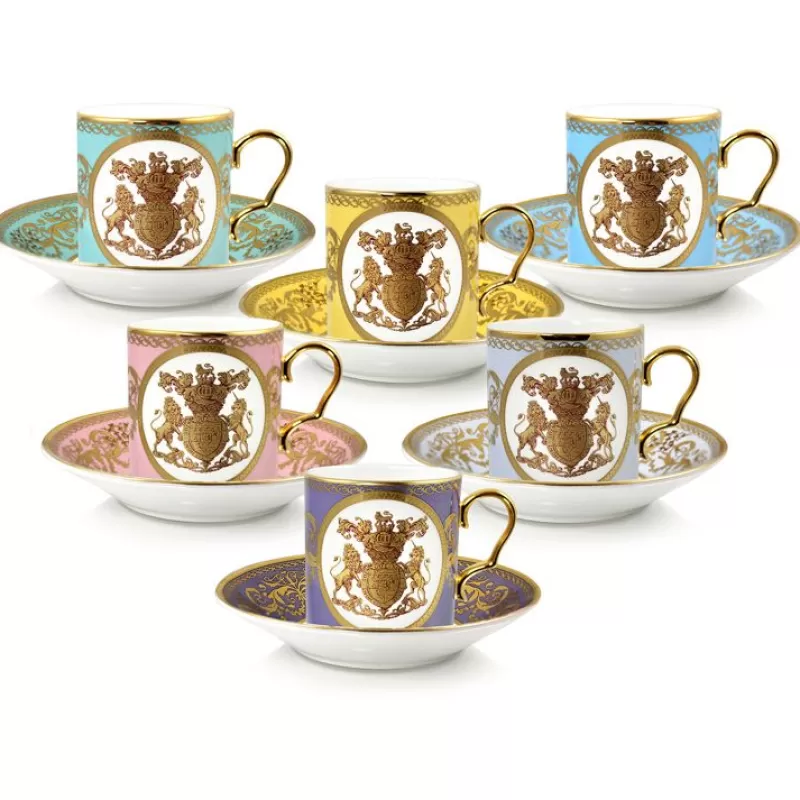 Cups & Saucers | Royal Collection Shop Lustre Pastel Coffee Cup And Saucer Set