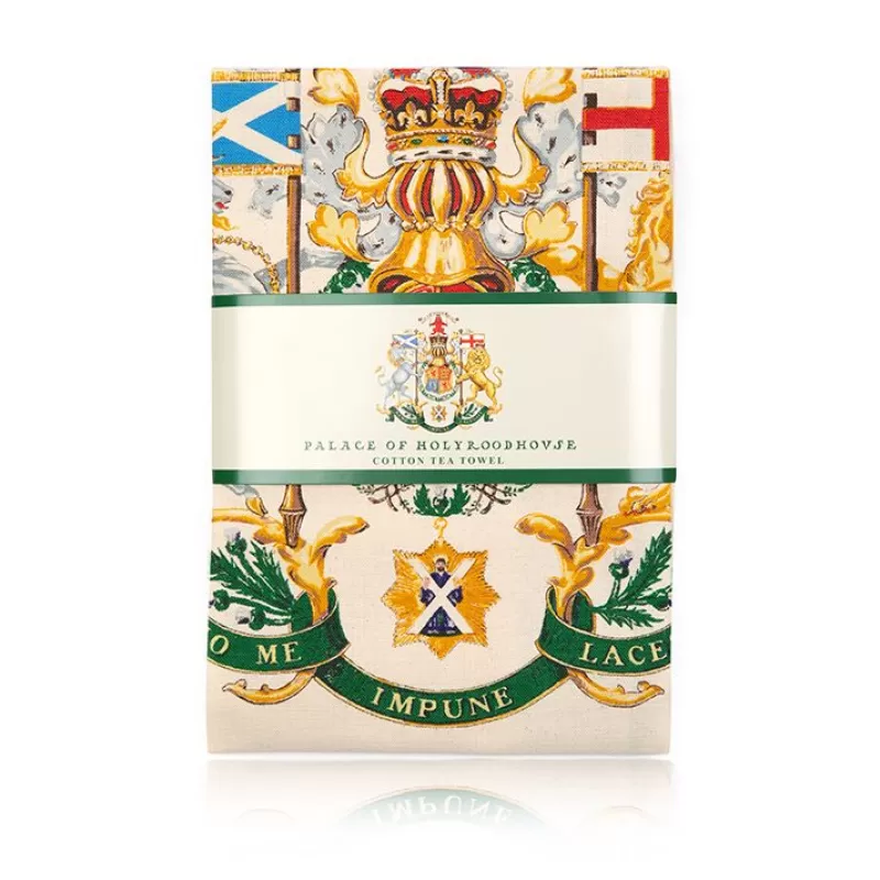 Home Linens | Royal Collection Shop Palace Of Holyroodhouse Crest Tea Towel
