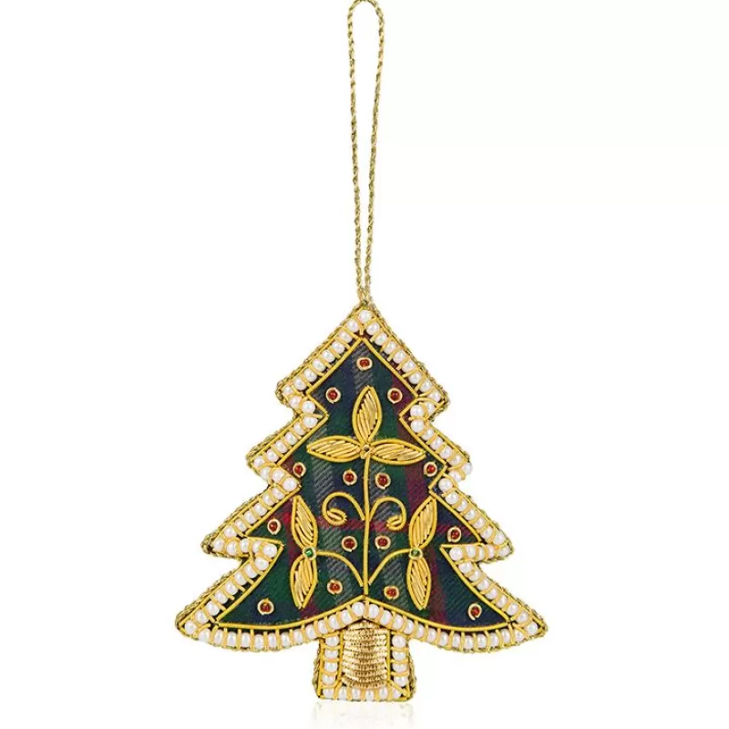 Decorations | Royal Collection Shop Palace Of Holyroodhouse Tartan Christmas Tree Decoration
