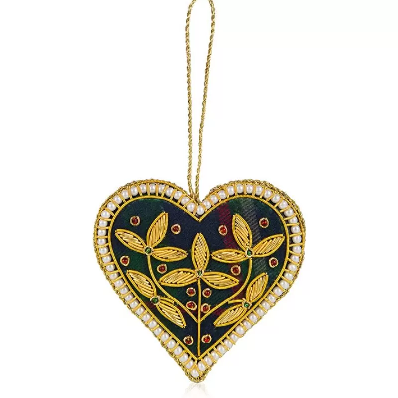 Decorations | Royal Collection Shop Palace Of Holyroodhouse Tartan Heart Decoration