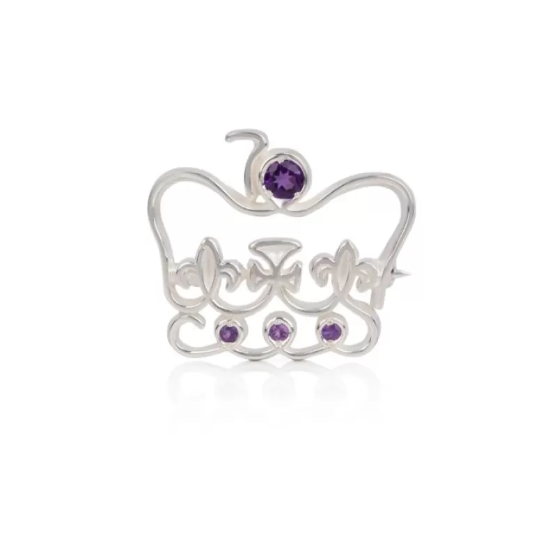 Brooches | Royal Collection Shop Platinum Jubilee Limited Edition Silver Brooch