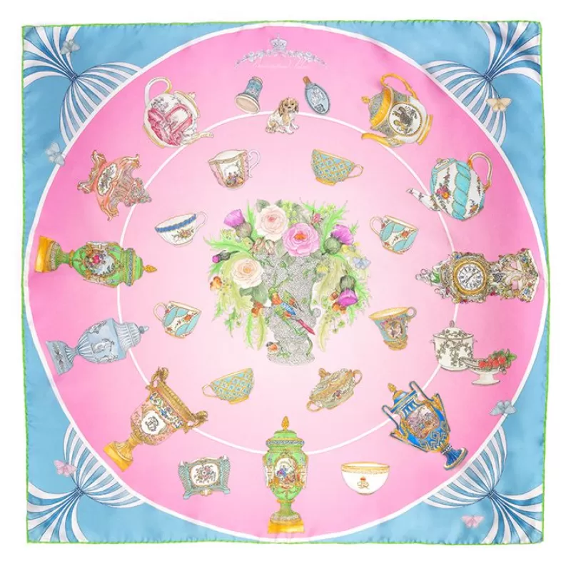 Scarves | Royal Collection Shop Royal Porcelain Silk Scarf