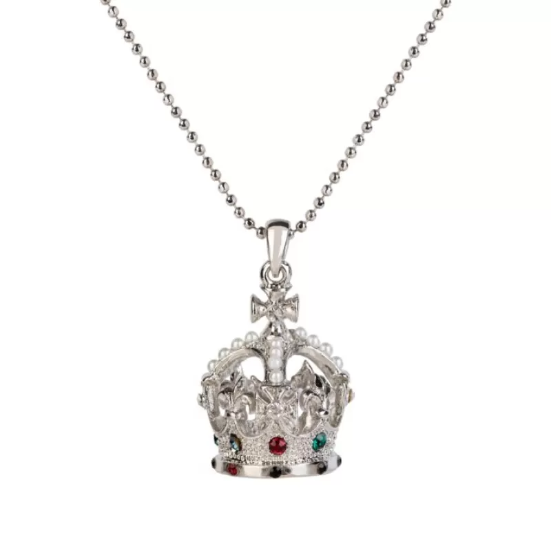 Necklaces | Royal Collection Shop Silver Crown Necklace