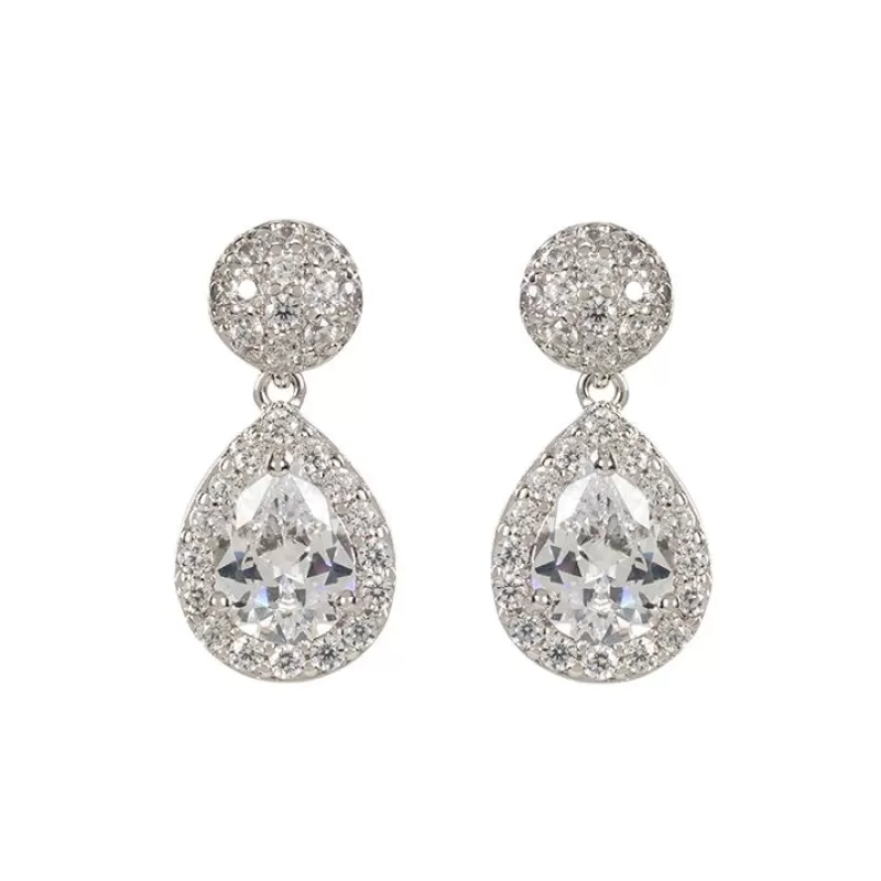 Earrings | Royal Collection Shop Silver Drop Teardrop Earrings