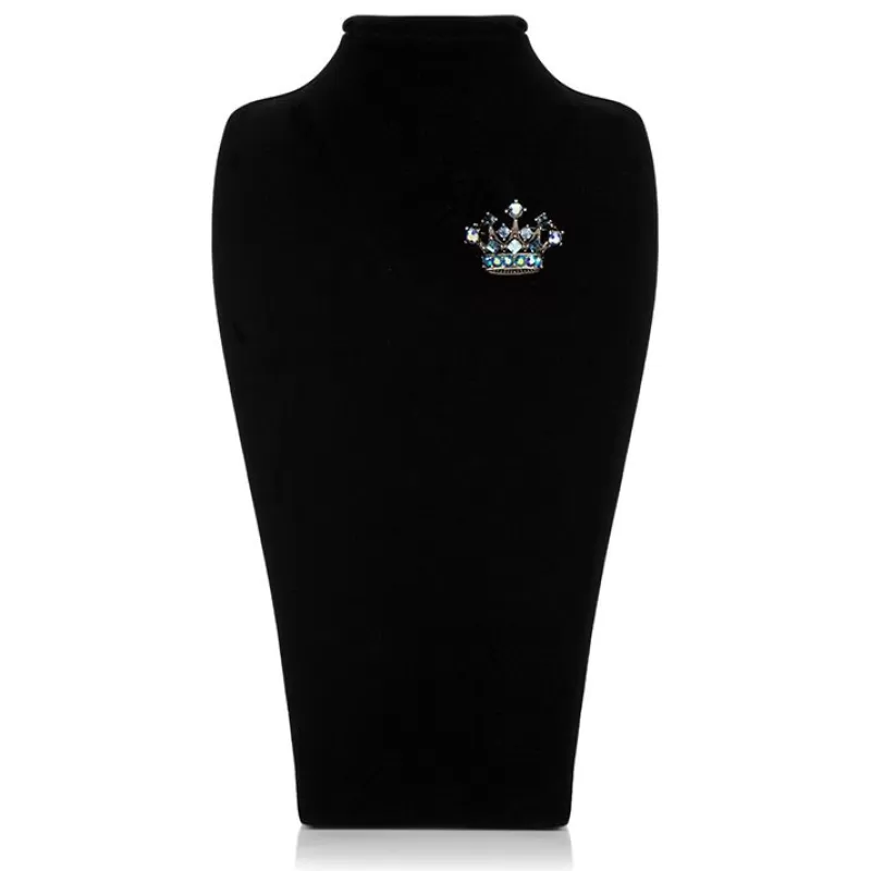 Brooches | Royal Collection Shop Small Blue Crystal Crown Brooch