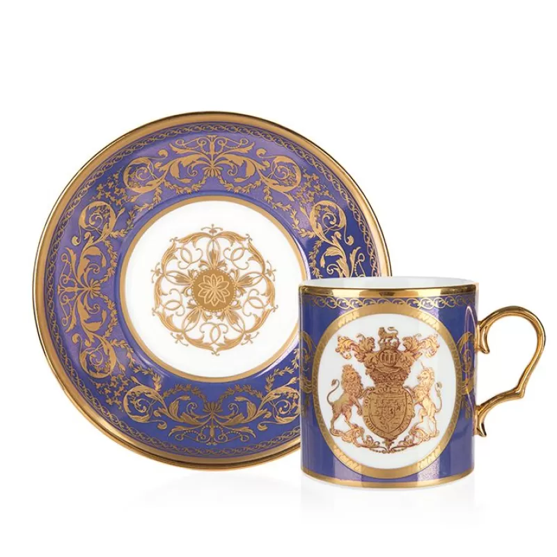 Cups & Saucers | Royal Collection Shop Special Edition Lustre Purple And Blue Coffee Cup And Saucer