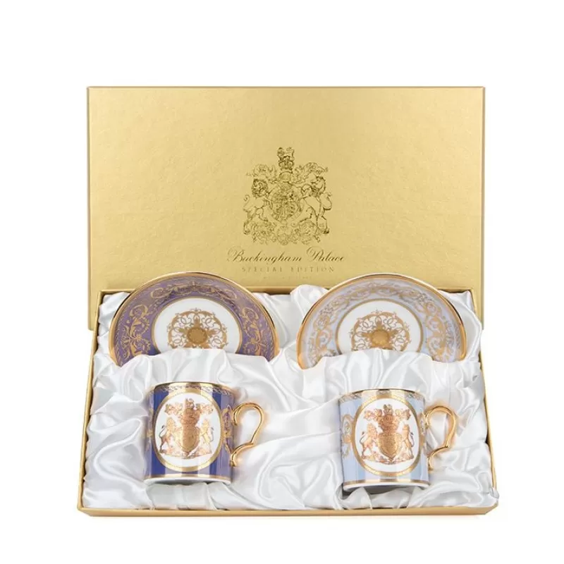 Cups & Saucers | Royal Collection Shop Special Edition Lustre Purple And Blue Coffee Cup And Saucer