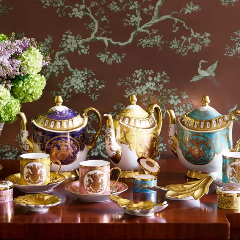 Cups & Saucers | Royal Collection Shop Special Edition Lustre Purple And Blue Coffee Cup And Saucer