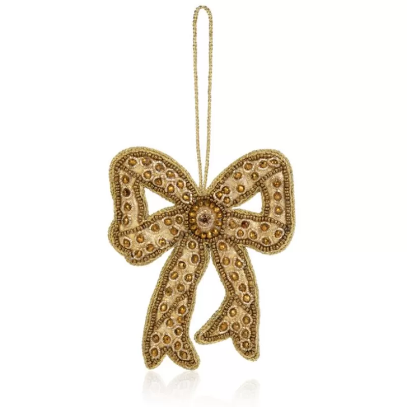 Decorations | Royal Collection Shop Style & Society Gold Bow Decoration