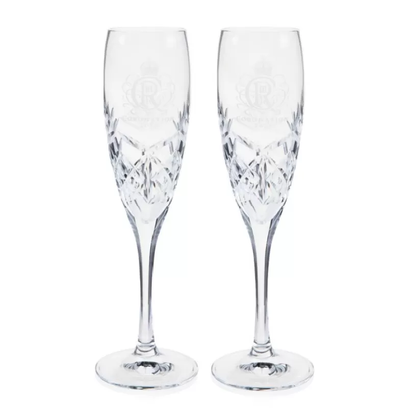 Wine & Spirits | Royal Collection Shop The Coronation Limited Edition Champagne Flutes