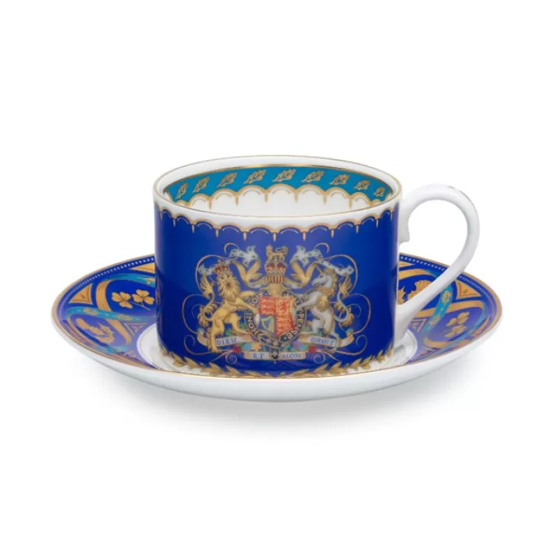 Cups & Saucers | Royal Collection Shop The Coronation Teacup And Saucer