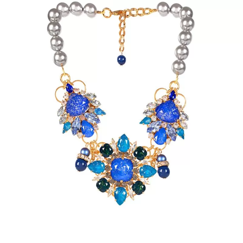 Vicki Sarge | Royal Collection Shop Vicki Sarge Blue And Grey Pearl Necklace