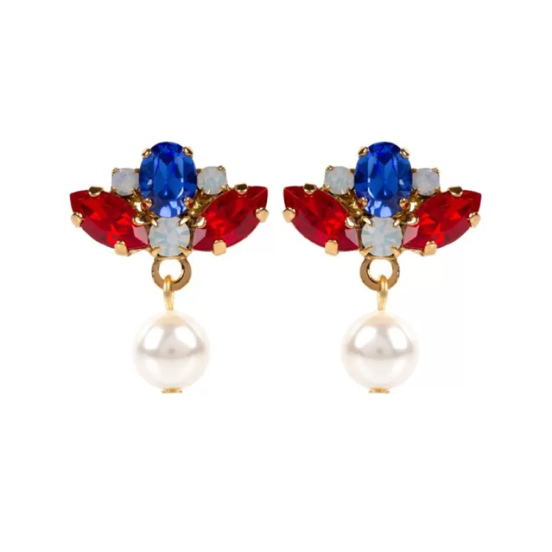 Earrings | Royal Collection Shop Vicki Sarge Red, White And Blue Small Drop Earrings