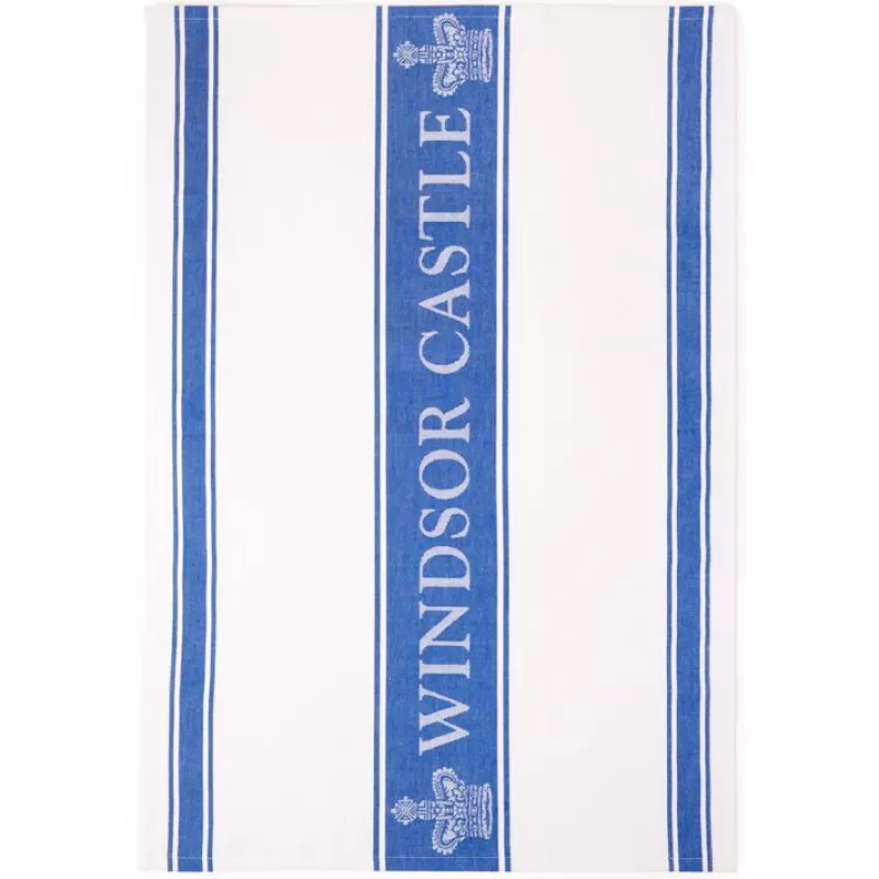 Breakfast Table | Royal Collection Shop Windsor Castle Blue Waffle Tea Towel
