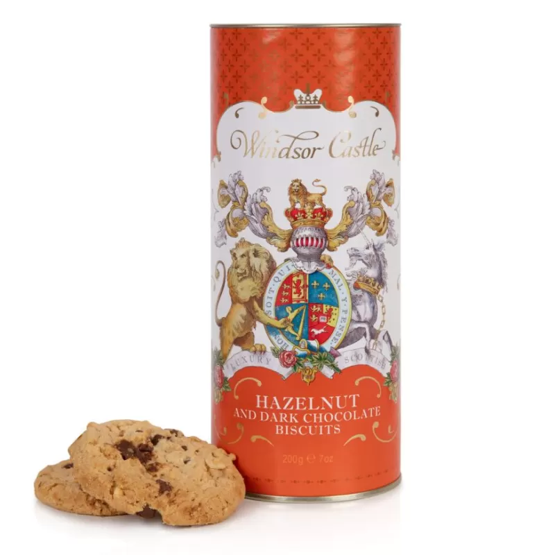Biscuits | Royal Collection Shop Windsor Castle Hazelnut And Chocolate Chip Biscuit Tube