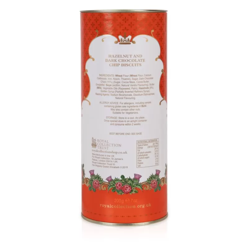 Biscuits | Royal Collection Shop Windsor Castle Hazelnut And Chocolate Chip Biscuit Tube