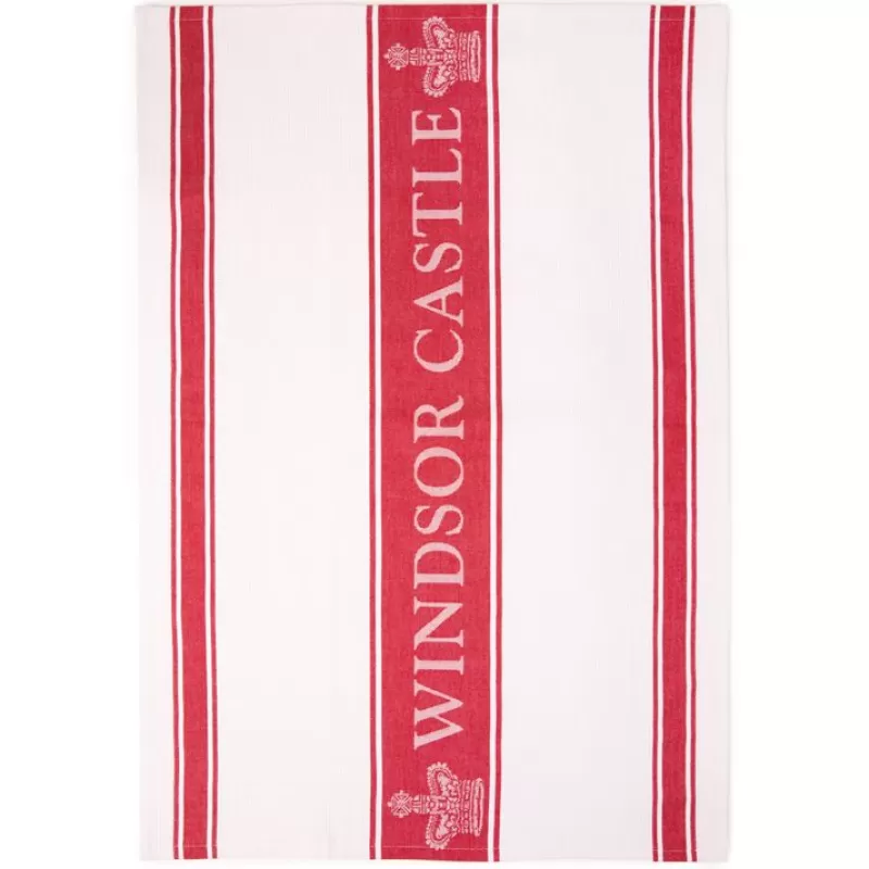 Breakfast Table | Royal Collection Shop Windsor Castle Red Waffle Tea Towel