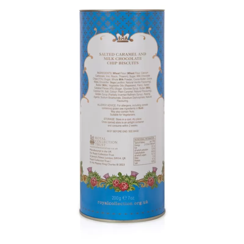 Biscuits | Royal Collection Shop Windsor Castle Salted Caramel And Chocolate Biscuit Tube