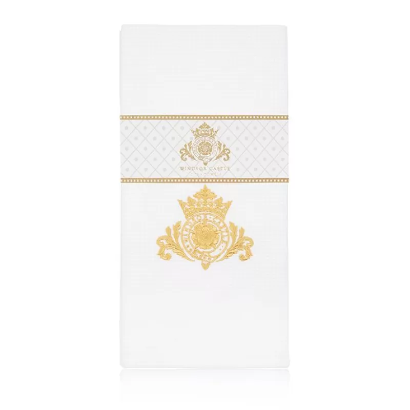 Home Linens | Royal Collection Shop Windsor Castle Waffle Tea Towel Set Of 2